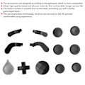 Miniatyrbilde 5 av 5: Gamepad Bytte Joysticker Paddler Tilbehør Erstatning for Xbox One Elite Series 2 Kontroller Svart