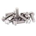 Miniatyrbillede 2 af 5: 10 stk. M8 Rustfrit Stål SS304 Sekskant Driv Flange Skruer Hætte Hoved Skiver Bolte