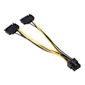 Miniatyrbillede 5 af 5: DUAL SATA 15pin Han til 8pin Hun PCI-E Strømadapterkabel 20cm