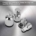 Miniatyrbilde 5 av 5: 4 stk. Sølv Krom Vanadium Stål Socket Adapter Reduksjoner 1/2\", 3/8\", 1/4\" Skiftenøkkel Adapter