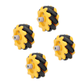 Pikkukuva 4 / 5: Mecanum-pyörä Älyrobotin auton osat Tarvikkeet Monisuuntainen DIY Lelukomponentit 48mm (2 paria)