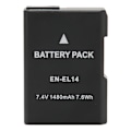 Miniatyrbillede 5 af 5: EN EL14 Lithium Ion Batteri 1480mAh Kamera Erstatningsbatteri til Nikon D5300 D3200 D5200 D3400 D5600 D3500 D3300 D3100