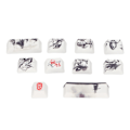 Miniatyrbillede 1 af 5: Keycap Sublimationsproces Fint Håndværk Klart Mønster DIY Produktion Tastatur Keycaps