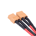 Miniatyrbillede 1 af 5: XT60 Parallel Batteripakke Konnektor Adapter 14AWG Kabel til RC Lipo 1 Hun til 2 Han