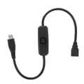 Micro USB hun til han forlængerkabel med 501 knapkontakt til Raspberry Pi