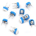 Miniatyrbillede 4 af 5: 100 stk. 10 Værdier 500ohm-1M ohm Film Variabel Modstand Potentiometer Rheostat Trimpot Sortiment