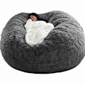 Miniatyrbild 2 av 5: Hemma Svamp Säng Sittsäck Stol Överdrag Dubbel Sovrum Balkong Stor Soffa Rund Mjuk Fluffig Överdrag Inga Fyllningar Endast Överdrag