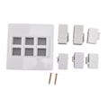 Miniatyrbillede 2 af 5: 6 Port Multimedie Vægplade 5Gbps 4K 60HZ HD Multimedie Interface Cat6 RJ45 USB3.0 Combo Vægplade Panel