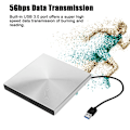 Miniatyrbilde 4 av 5: 5 Gbps dataoverføring ekstern DVD-brenner, beskyttelse på flere nivåer, pop-up USB 3.0 DVD-stasjon