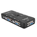 Miniatyrbild 1 av 5: 4-Port USB 2.0 KVM VGA/SVGA Monitor Hub Datorväxlare Adapter Enheter för PC Tangentbord Mus
