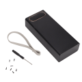 Pikkukuva 1 / 5: L16 16x18650 DIY Power Bank 2 USB -ulostuloa Akkukotelo LCD-näytöllä ja Micro Type C -tuloportilla, musta