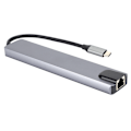 Pikkukuva 1 / 5: 8-in-1 Hub Type-C - HDMI RJ45 PD USB -telakointiasema Type-C Hub Splitter -muunninadapteri