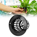 Miniatyrbillede 4 af 5: 50 stk. PP Hydroponisk Net Pot Jordløs Dyrkning Blomsterplantning Dyrkningsnet Kurv Sort