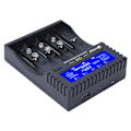 Miniatyrbild 1 av 5: CH4 4-slots Batteriladdare Multifunktionell Laddare för Litiumjon NI MH / Ni Cd Batteri (Svart)