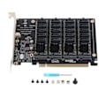 Pikkukuva 2 / 5: PCIE X16 -laajennuskortti DC-virtapiirillä, vakaa toiminta, JMB585-siru, PCIE - SATA 6G -sovitinkortti