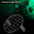 Miniatyrbild 4 av 5: Motorcykel 7\" Strålkastare Mesh Grill Sidomontering Universal Skyddsmask för Cafe Racer (Svart)