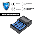 Miniatyrbillede 1 af 5: Liitokala Lii pD4 LCD Batterioplader 4 Slot Smart Batteri Back