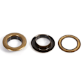 Miniatyrbillede 1 af 3: 20 Sæt Bronze Sort Guld Runde Øsken Grommets DIY Håndlavede Tilbehør 17mm