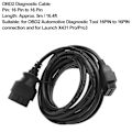 Pikkukuva 3 / 5: 5m / 16,4ft OBD2 Auton Diagnostiikkakaapeli Liitin 16 Pin - 16 Pin Launch X431 PRO/ PRO3:lle