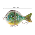 Miniatyrbillede 2 af 4: Minnow Fiskelokker Hård Plast Todelt Leddelt Fiskelokke 9cm 34.5g Synkende Bluegill Swimbait Glide Bait Crankbait Wobler Bass Gedde Grej