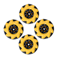 Pikkukuva 3 / 5: Mecanum-pyörä Älyrobotin auton osat Tarvikkeet Monisuuntainen DIY Lelukomponentit 48mm (2 paria)