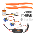 Pikkukuva 1 / 5: A2217 1250KV Harjaton Moottori 40A ESC SG90 9G Mikro Servo 8060 Potkuri RC-Lentokoneeseen (1250KV Moottori 40A ESC 9G Servo 8060 Potkuri)