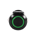 Miniatyrbillede 1 af 5: Bil 12mm LED Lys Momentary Trykknap Kontakt Toggle Sort Kabinet 2A