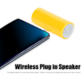 Pikkukuva 4 / 5: 3,5 mm:n liitännällä varustettu stereo mini kaiutin, kannettava langaton plug-in kaiutin matkapuhelimille ja tableteille, keltainen