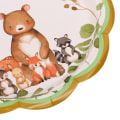 Miniatyrbild 5 av 5: 50 st Baby Shower Tallrikar Skogsstil Söta Djur Enkelt Återvinningspapper Skogsfesttallrikar för Baby Shower Party