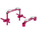 Miniatyrbild 3 av 5: Aluminium Magnetisk Stealth Osynlig Karossfäste Kit för HSP 1/10 RC Racing Bil (Rosa)