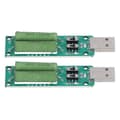2 st USB-lastestmodul med justerbart motstånd, elektroniskt testmodul 1A 2A 3A urladdningstillbehör
