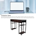 Miniatyrbilde 4 av 5: Datamaskinbord Retro Stil Praktisk Skuff Allsidig Solid Struktur Kontor Datamaskinbord Gaming Studie Skrivebord for Hjem Soverom