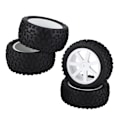 Miniatyrbilde 2 av 5: 4 stk 1/10 RC Lastebil Gummi Dekk Hjul for ZD Racing Buggy Crawler Bil Hvit