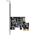 Pikkukuva 5 / 5: USB3.2 PCI E -lisäkortti keraamisilla kondensaattoreilla, kaksoissuojaus, nopea tiedonsiirtonopeus, PCI E - Type E -lisäkortti PC:lle, musta