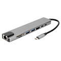 Pikkukuva 2 / 5: 8-in-1 Hub Type-C - HDMI RJ45 PD USB -telakointiasema Type-C Hub Splitter -muunninadapteri