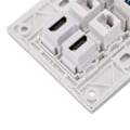 Miniatyrbillede 4 af 5: 6 Port Multimedie Vægplade 5Gbps 4K 60HZ HD Multimedie Interface Cat6 RJ45 USB3.0 Combo Vægplade Panel