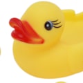 Miniatyrbillede 3 af 5: 4 stk. Baby And Badelegetøj Sødt Dyr Flydende Badeværelse Bruselegetøj Børnegave Dekoration Gul And