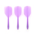Miniatyrbillede 2 af 5: 3 stk. 2BA Integreret Transparent Dart Skaft og Flights Standard Form Anti Break Lilla