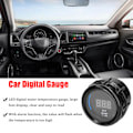 Miniatyrbild 1 av 5: 52mm Avgastemperaturmätare Digital Bil Ext Temp Mätare LED-Display EGT (40-120)℃x10 med Sensor Alarmfunktion för Bil Lastbil Motorcykel