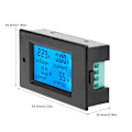Miniatyrbillede 5 af 5: 100A AC 80~260V Digital Strømmåler Monitor Spænding KWh Watt Voltmeter Amperemeter