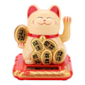 Miniatyrbild 3 av 5: Solcellsdriven Välkomnande Katt Söta Vinkande Lyckokatt Hem Bil Dekoration (Guld)
