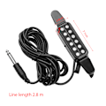 Miniatyrbild 5 av 5: Akustisk Gitarr Pickup Clip-on Gitarr Pickup Transducer Instrument Pickup med 1/4 Tums Kontakt 2,9 Meters Kabel
