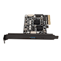 Miniatyrbild 1 av 5: PCIe Typ C-kort 10 Gbps Hög Hastighet Guldpläterade Stift Front Typ E PCIE USB3.2 Utbyggnadskort för Stationär Dator