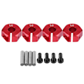 Miniatyrbilde 2 av 5: 12mm Universal Hjul Hex Hub Adapter for HSP Sakura 1/10 Skala RC Bil (6mm, Rød)