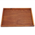 Miniatyrbilde 4 av 5: Rektangulær Tre Te-brett Serveringsbord Plate Snacks Mat Oppbevaringsfat for Hotell Hjem (35*24cm)