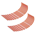 Miniatyrbilde 4 av 5: 16 stk. Sykkel Motorsykkel 16-18 tommer Reflekterende Hjulstripe Klistremerker Dekorasjonstilbehør (Oransje)