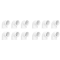 Miniatyrbillede 2 af 5: 12 stk. PVC Rørfittings 90 Graders Albue Adapter 2 Vejs Plast Vandforsyningssamlinger 32 mm ID