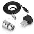 Miniatyrbild 5 av 5: USB Han till XLR Hona Mikrofon Mic Studio Ljudlänk Kabeladapter Svart