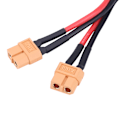 Pikkukuva 4 / 4: XT60 Akun Rinnakkaisliitinadapteri 14AWG Kaapeli RC Lipo -akulle, 1 Uros 2 Naaras