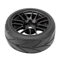 Miniatyrbillede 5 af 5: 4 stk. Gummi RC Racing Dæk Bil On Road Fælg Passer Til HSP HPI 9068‑6081 1/10